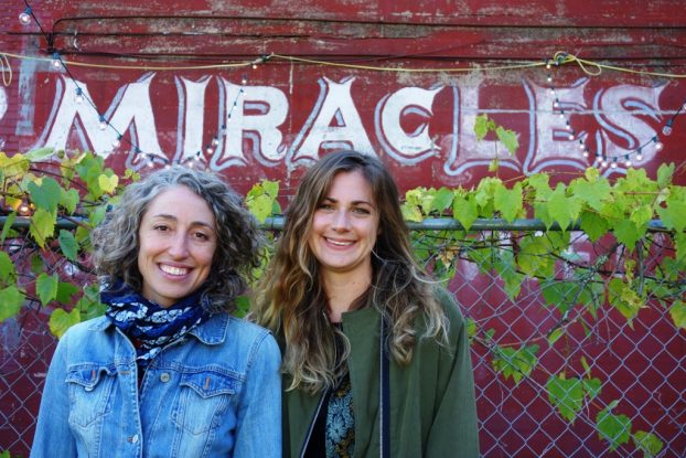 I photographed this portrait of Heidi Joynt (left) and Molly Kobelt (right) behind the Jam Handy Building in Detroit. Isn't it cool that the signage "Miracles" frames this shot? I totally unexpected detail.