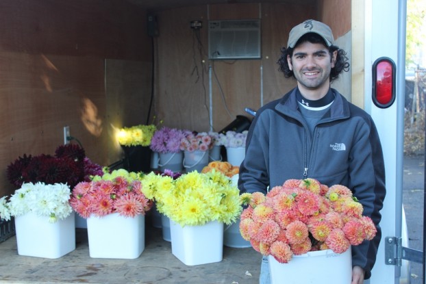 Michael Genovese, Michigan's new dahlia farmer who shared his talents and his flowers at The Flower House.