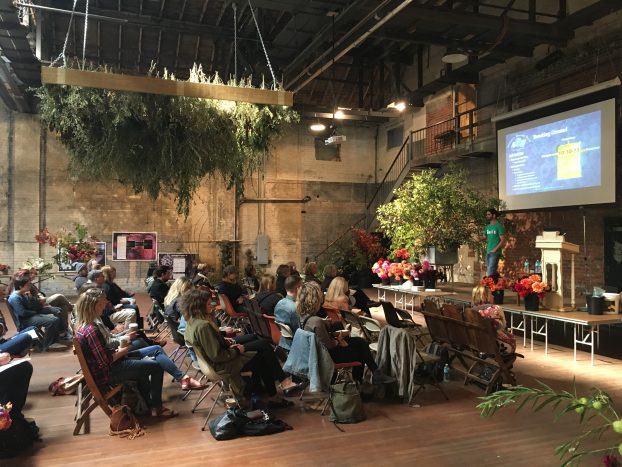 A glimpse of the fantastic Jam Handy building where many of the Detroit Flower Week lectures took place.