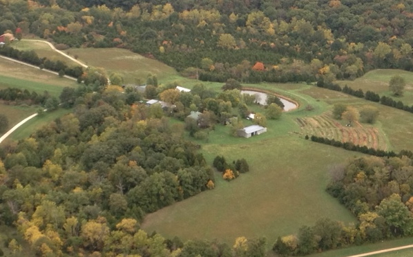 Aerial view of Flower Hill Farm~ lush, green, magical.