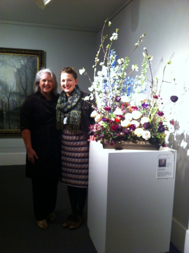 Jessica Douglass and I posed near her beautiful floral entry for the St. Louis Art Museum's Art in Bloom exhibition.