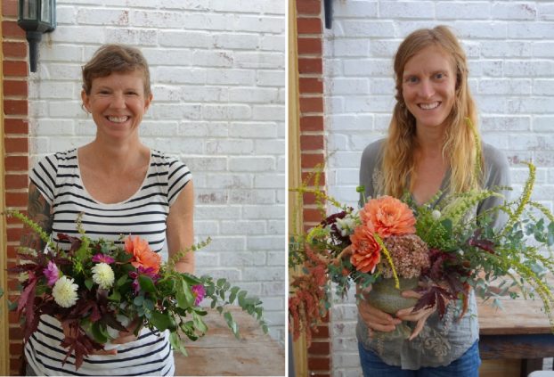 Kelly Morrison of Color Fields Farm in Hillsborough, N.C., and Katy Phillips of Poesy Flower Farm in Durham, N.C.