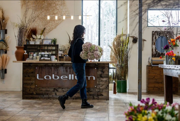 The interiors at Labellum Flowers
