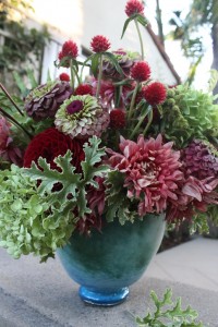 Love this glass bowl - it's the perfect vessel for these late-summer beauts!