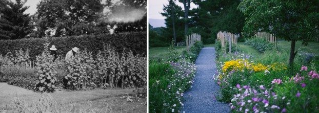 Then and Now, the "Picking Garden" at Meadowburn Farm.