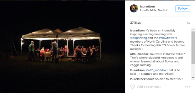 Laura Dison of Green Door Gourmet in Nashville, Tennessee, posted this great image of our Meet-Up after dark. 
