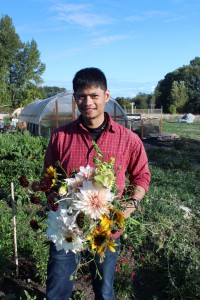 Riz shares the floral bounty from the UW Farm.