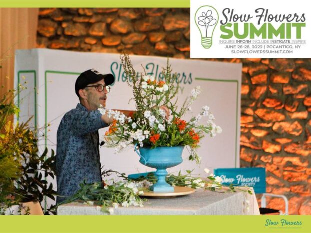 TJ McGrath teaching at 2022 Slow Flowers Summit