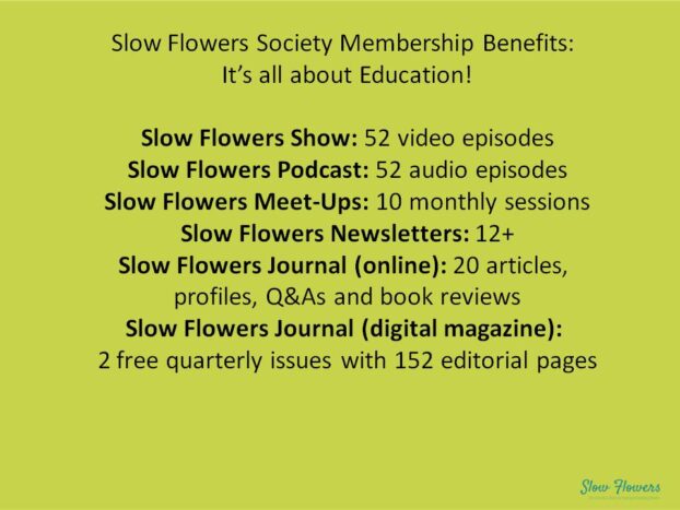 Slow Flowers Society educational benefits 