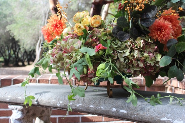 A detail of my arrangement demonstrated after my Slow Flowers lecture at Filoli.