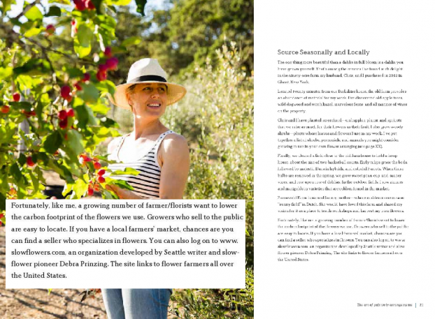 From Ariella's section, "Source Seasonally and Locally" in The Flower Workshop Book