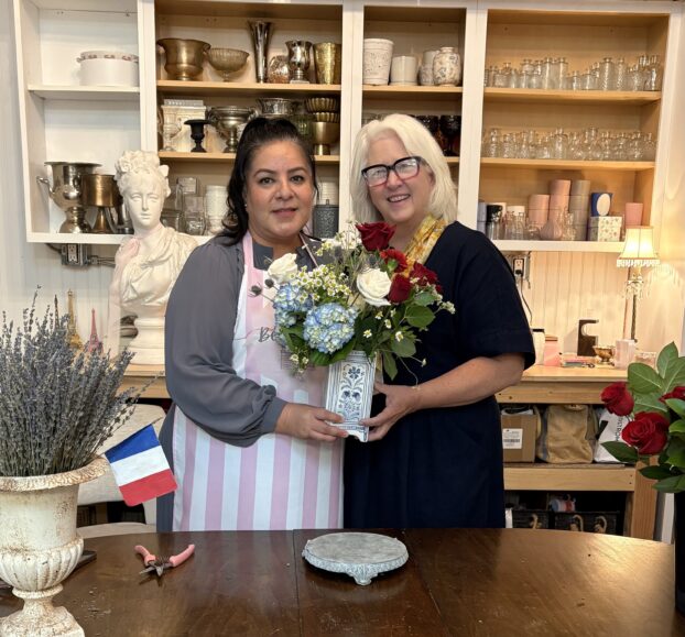 In the new Belle Petale Studio with Teresa Rao and Debra Prinzing of Slow Flowers Podcast