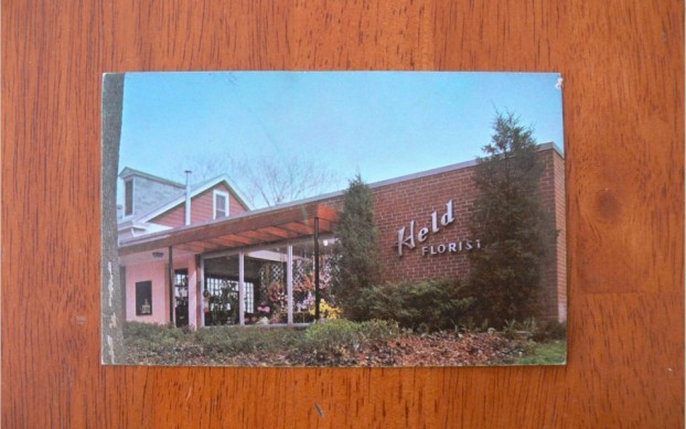 This historic photograph depicts the original St. Louis flower shop owned by the Held family.