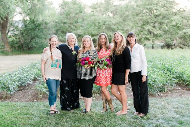 Our fabulous group of flower friends gathered at the Rocky Mountain Field to Vase Dinner. From left: Andrea K. Grist, me, Alicia Schwede, Robyn Rissman, Meg McGuire, and Robin Taber