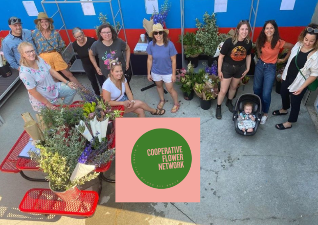 Pickup day with members of the Cooperative Flower Network