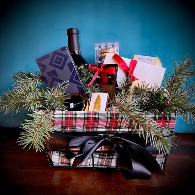 festive holiday gift basket
