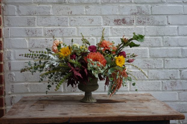 Maggie's arrangement from our Slow Flowers Creative workshop this past September.