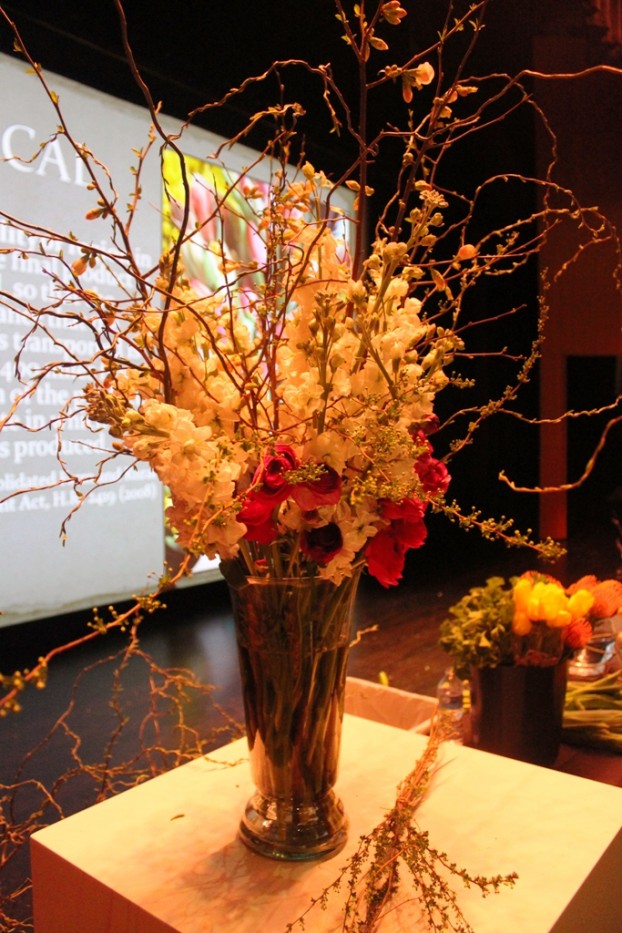 My all-Missouri-grown arrangement on display at Bouquets to Art, where I lectured and demonstrated the Slow Flowers story