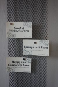 This rotating display features local farms whose flowers are currently on offer.