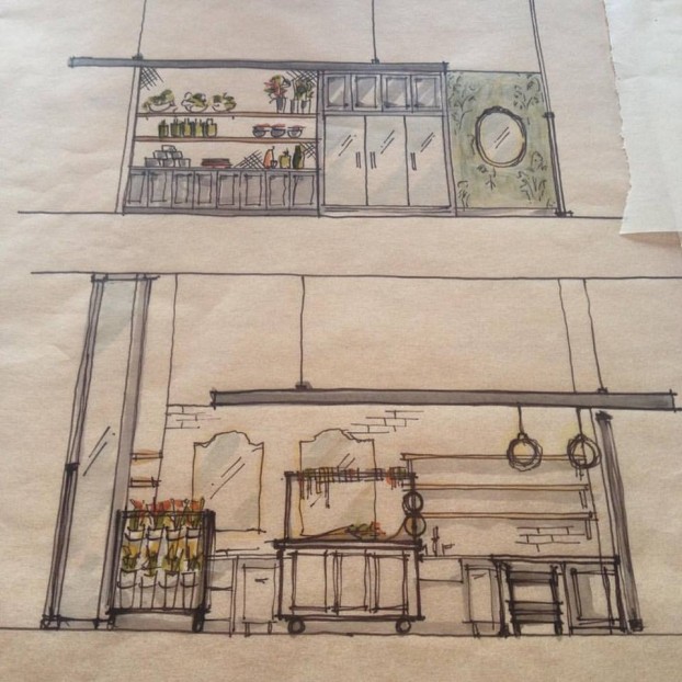The architect's rendering of the new Verde & Co. retail shop in Seattle.
