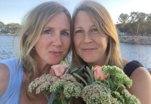 Melissa (left) with design partner and fellow co-op member Rebekah Mindel of Meadow Wilds, a member of the new Essex Flower Co-op. 