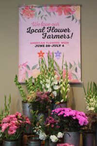 Local Flower Farmers! In-store posters at Town & Country and Central Market