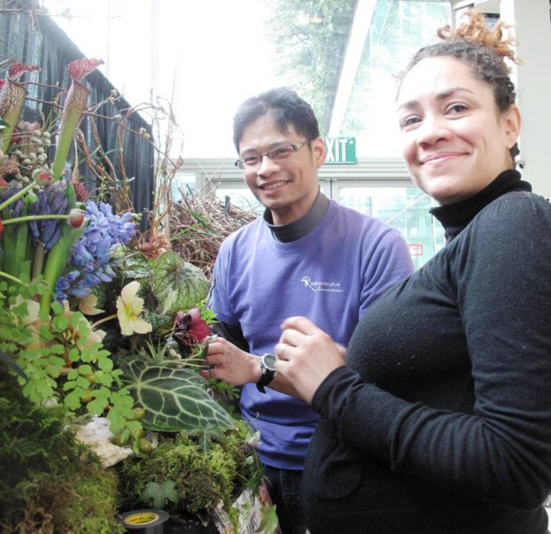 Riz with Nicole Cordier Waldquist at the 2014 Northwest Flower & Garden Show